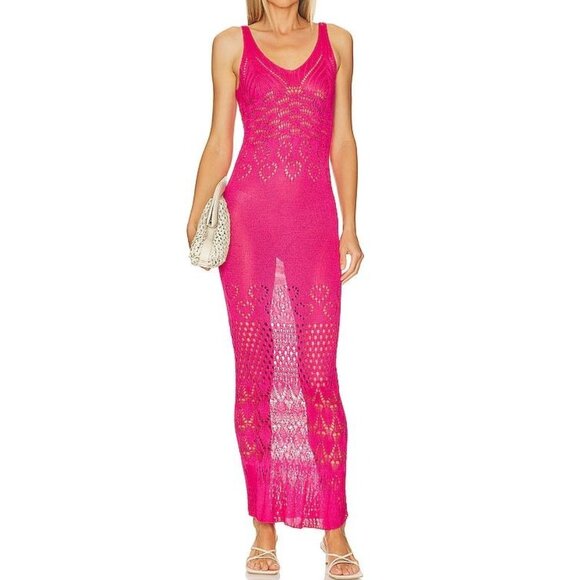 Beach Riot Dresses & Skirts - Beach Riot Tracy Maxi Dress Cover Up Fandango Pink NWT